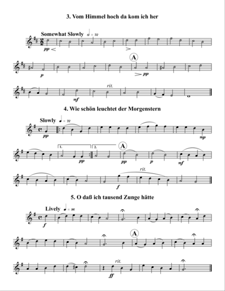 Preludes for Advent and Christmas Brass Quartet scores gallery preview page 6