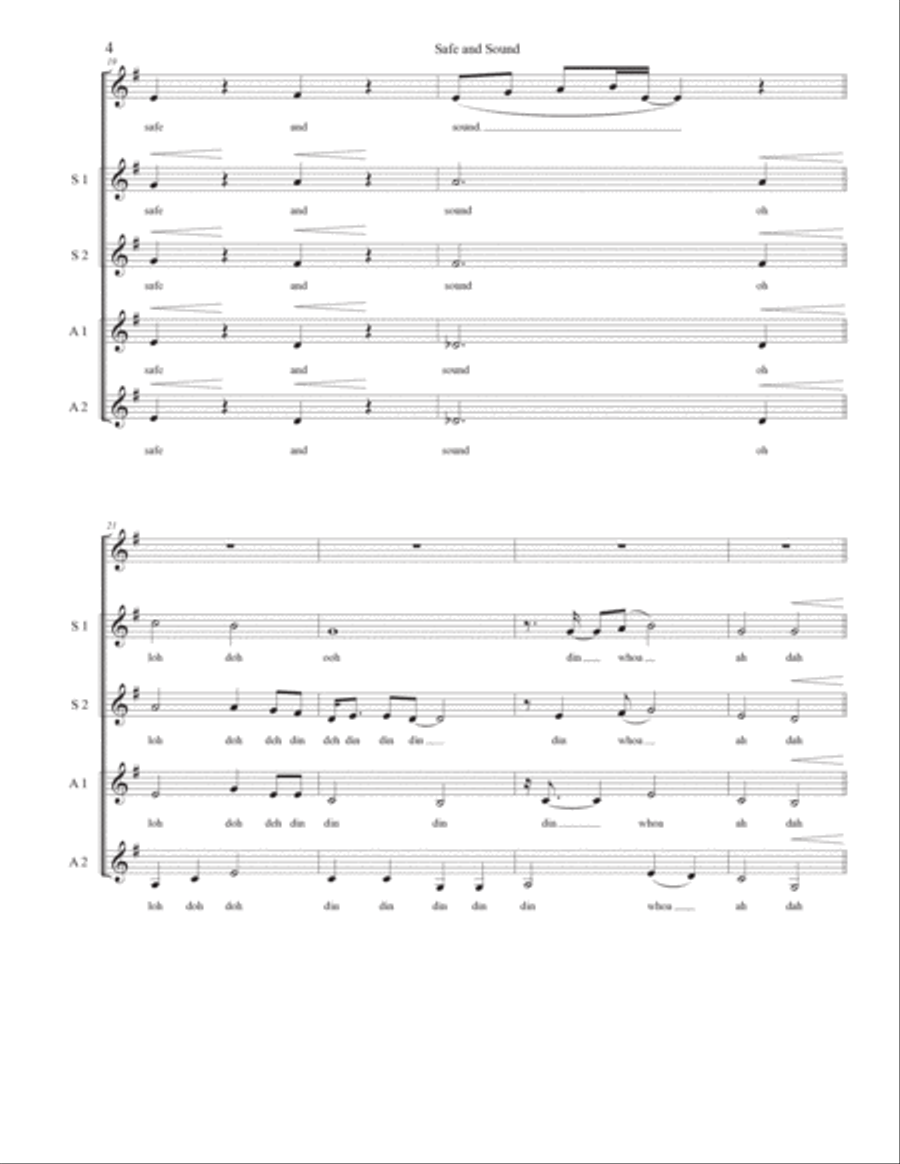 Safe & Sound SSA scores gallery preview page 4
