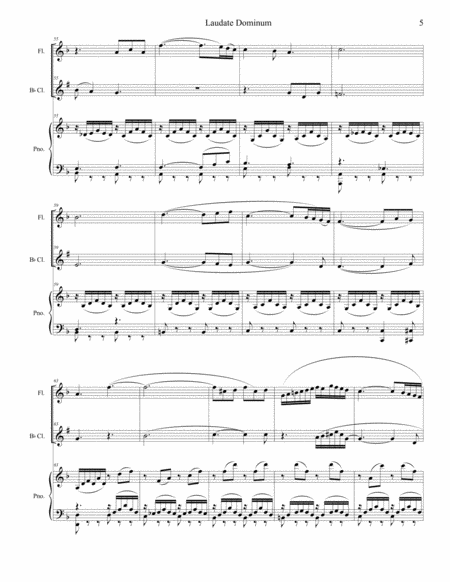 Laudate Dominum (Duet for Flute & Bb-Clarinet - Piano Accompaniment) image number null