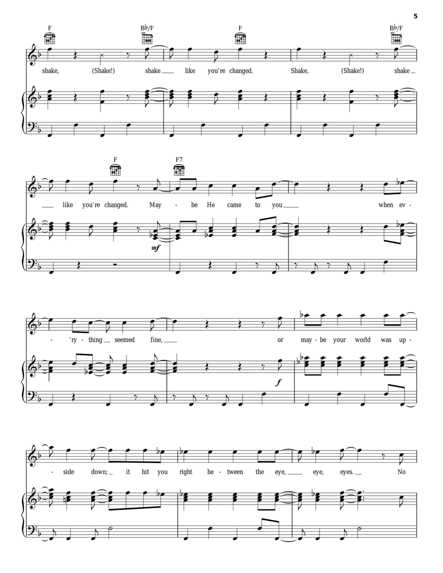 Shake Shake Piano, Vocal, Guitar scores gallery preview page 5