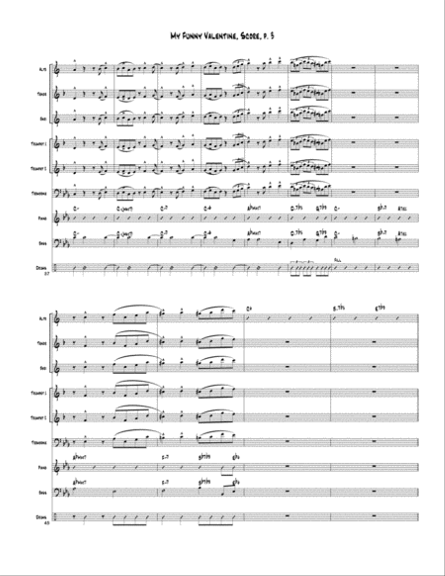 My Funny Valentine My Funny Valentine A Cappella scores gallery preview page 3