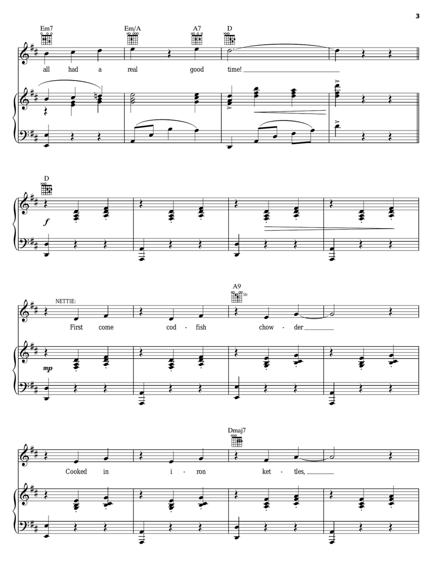 A Real Nice Clambake Piano, Vocal, Guitar scores gallery preview page 3