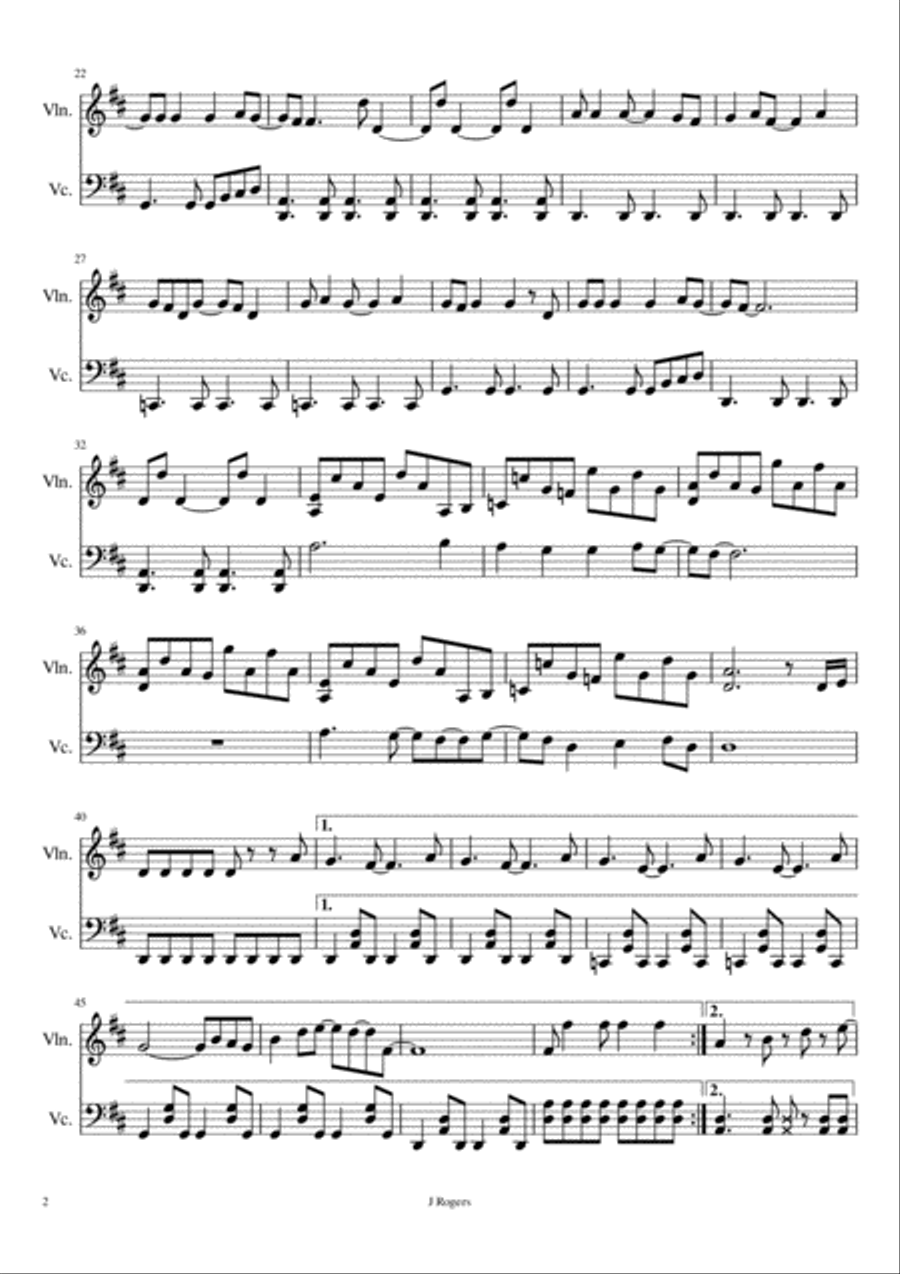 Sweet Child O' Mine Sweet Child O' Mine String Duet scores gallery preview page 2