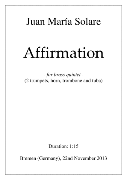 Affirmation [Brass Quintet]