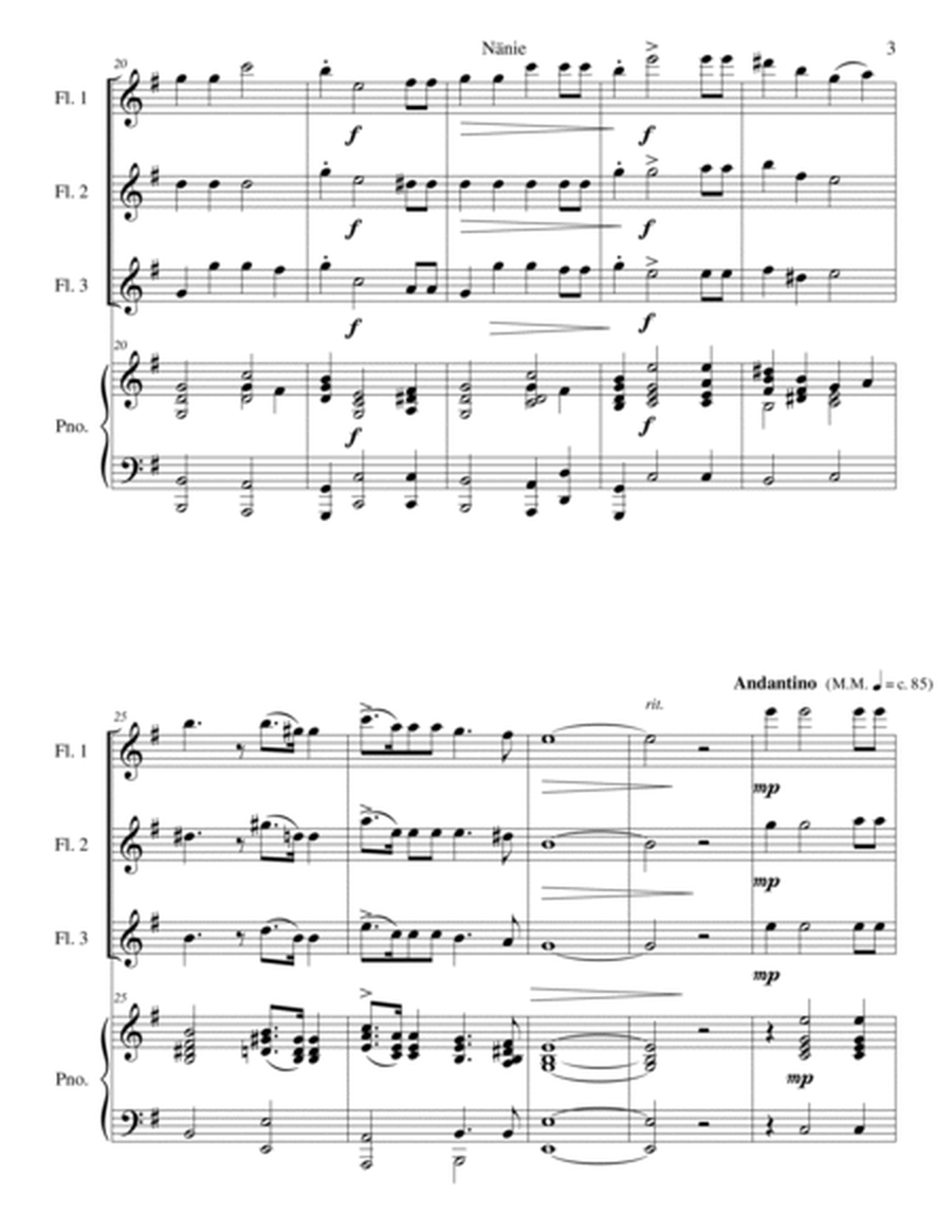 Nänie - lament for a songbird - for flute trio and piano image number null