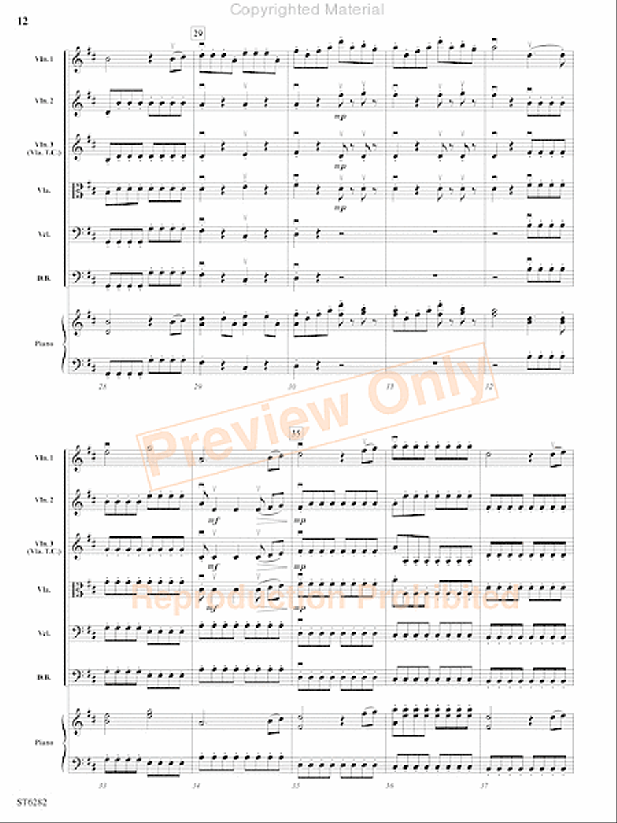 Suite from the Magic Flute String Orchestra scores gallery preview page 13