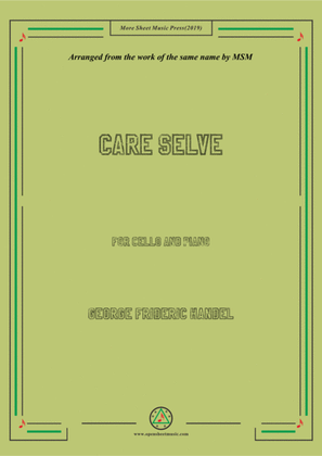 Book cover for Handel-Care selve,for Cello and Piano
