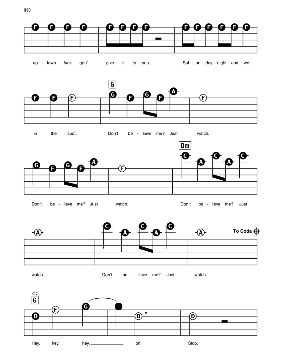 Uptown Funk (feat. Bruno Mars) Electronic Keyboard scores gallery preview page 4