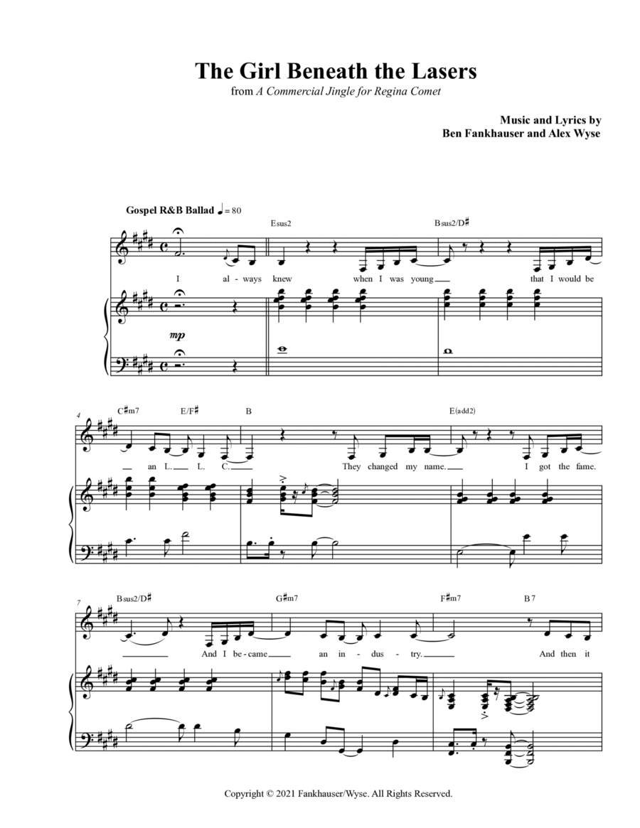 The Girl Beneath The Lasers Voice scores gallery preview page 1