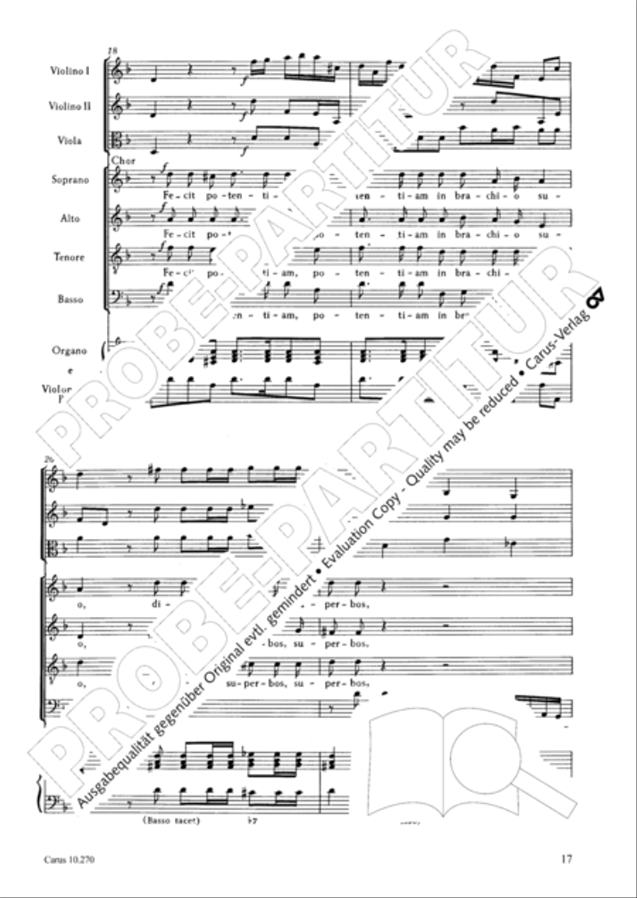 Magnificat in B flat major 4-Part scores gallery preview page 18