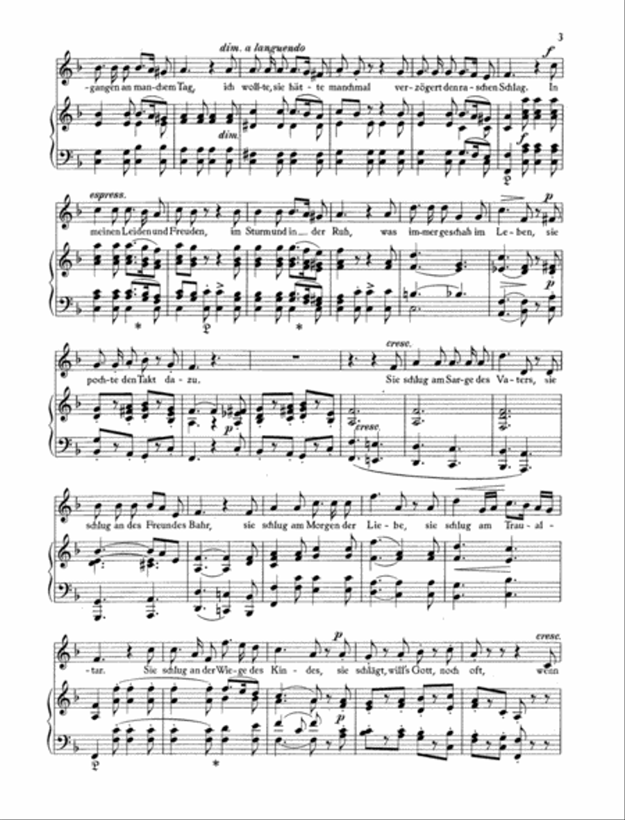 Die Uhr, Op. 123/3 Medium Voice scores gallery preview page 2