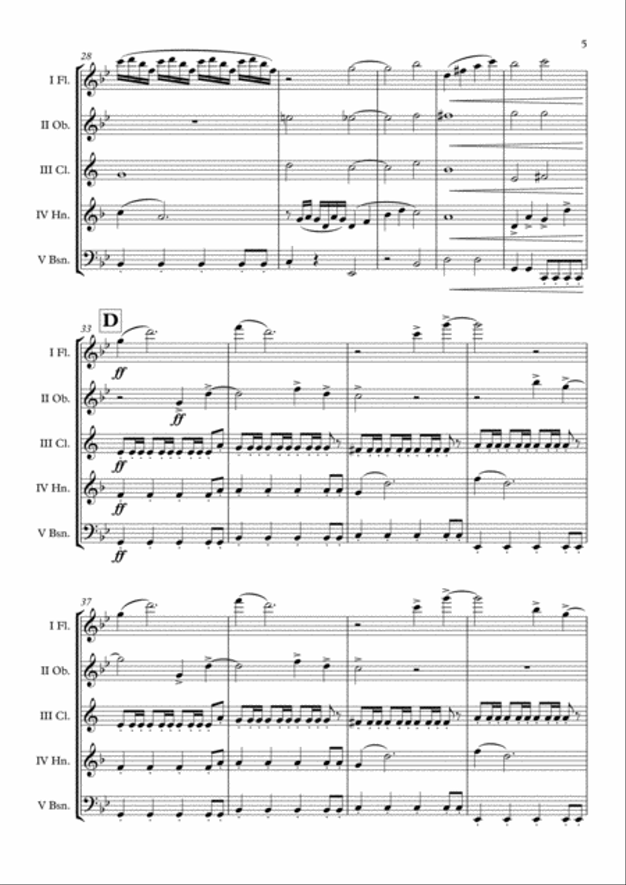 The Ecstasy Of Gold from THE GOOD, THE BAD AND THE UGLY Woodwind Quintet scores gallery preview page 6