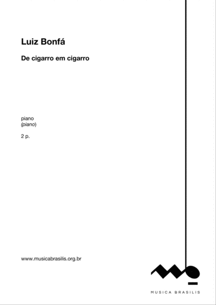 De cigarro em cigarro Piano Solo scores gallery preview page 2