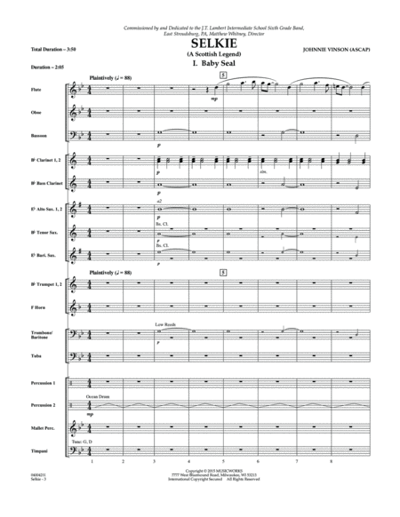 Selkie (A Scottish Legend) - Conductor Score (Full Score)