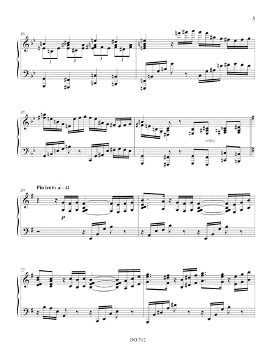 Complainte de l'homme venu d'ailleurs Piano Solo scores gallery preview page 4