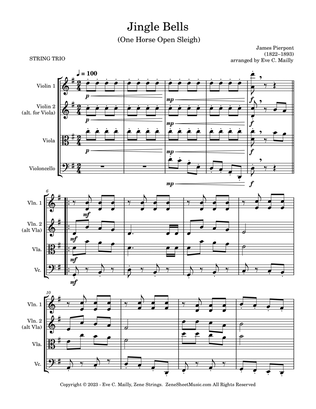 Jingle Bells (One Horse Open Sleigh) - String Trio