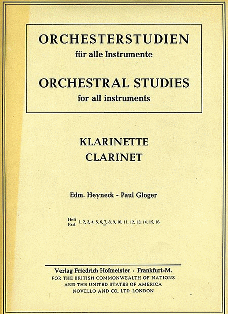 Orchesterstudien Klarinette Band 7
