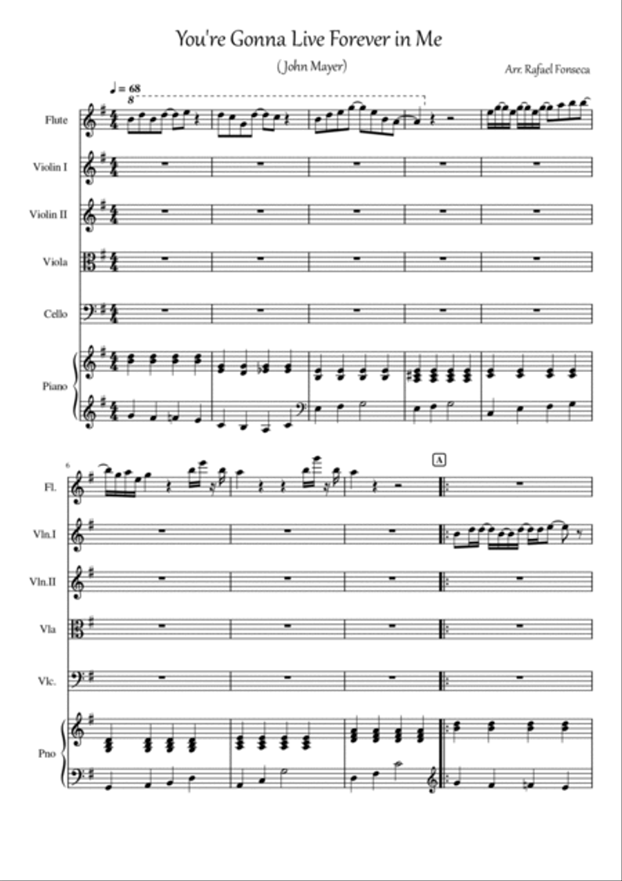 You're Gonna Live Forever In Me Flute scores gallery preview page 2