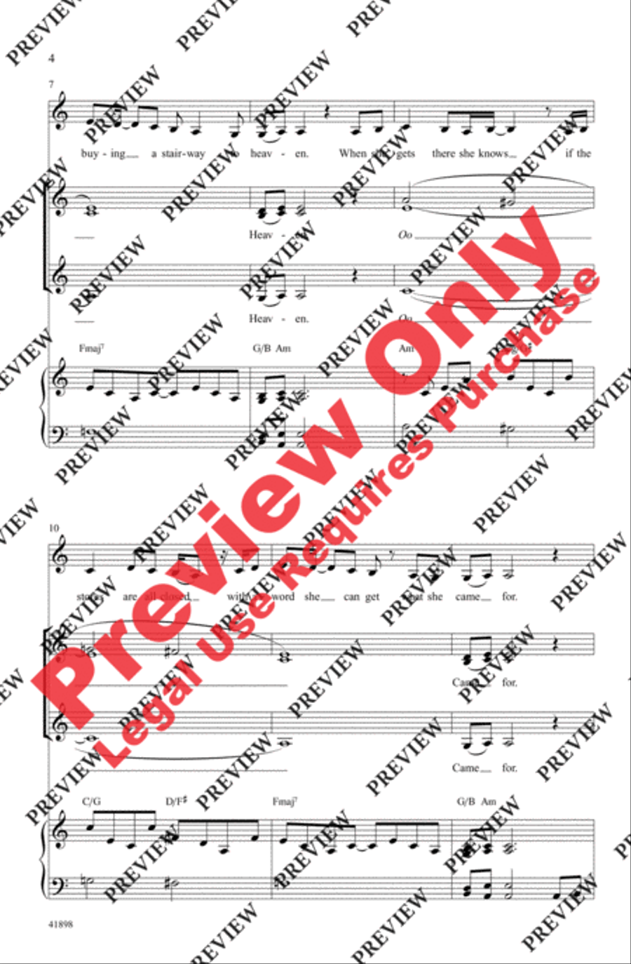 Stairway to Heaven Women's Choir scores gallery preview page 3