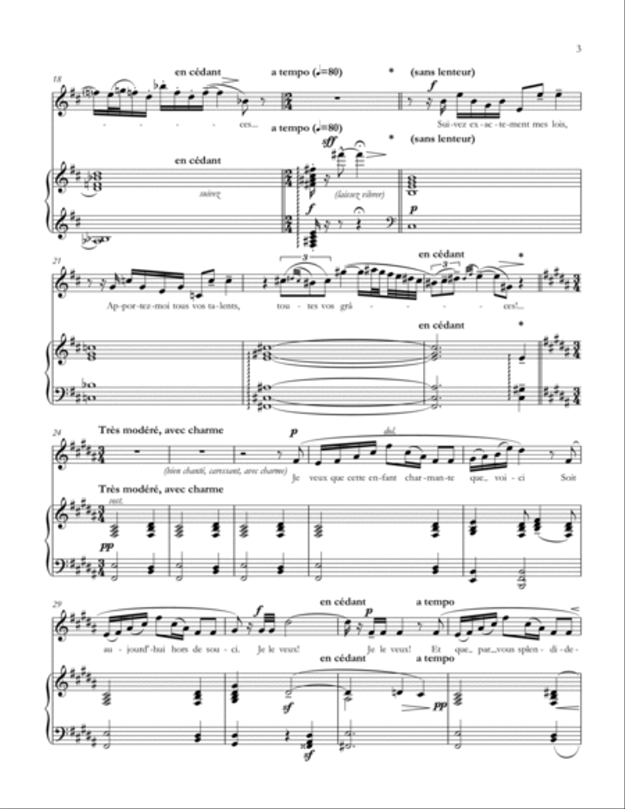 Ah! Douce enfant (La Fée's aria) from Cendrillon - La Fée-Only Audition Cut Soprano Voice scores gallery preview page 3