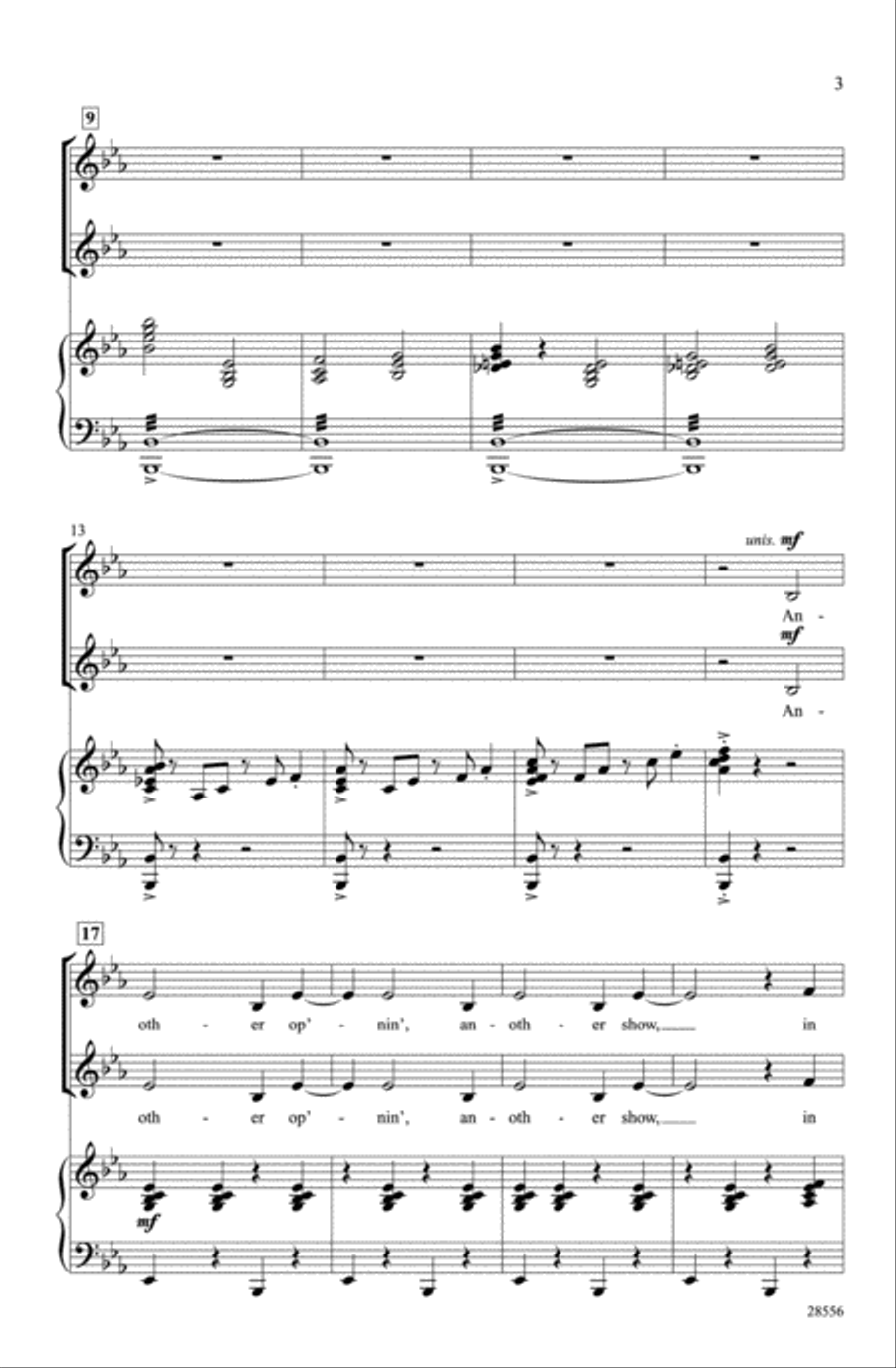 Another Op'nin', Another Show Women's Choir scores gallery preview page 3