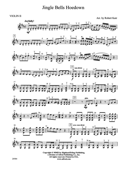 Jingle Bells Hoedown: 2nd Violin