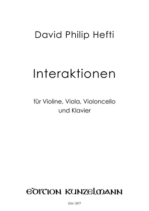 Book cover for Interaktionen, for violin, viola, cello and piano
