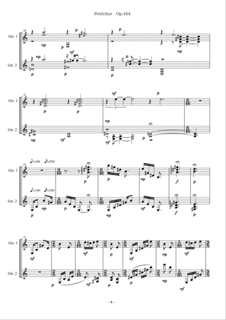 Petrichor Op.164 Guitar Duo