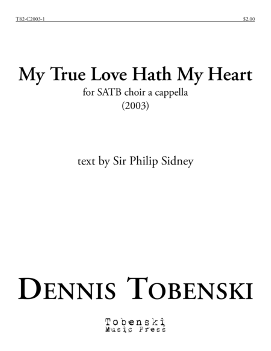 My True Love Hath My Heart 4-Part scores gallery preview page 1