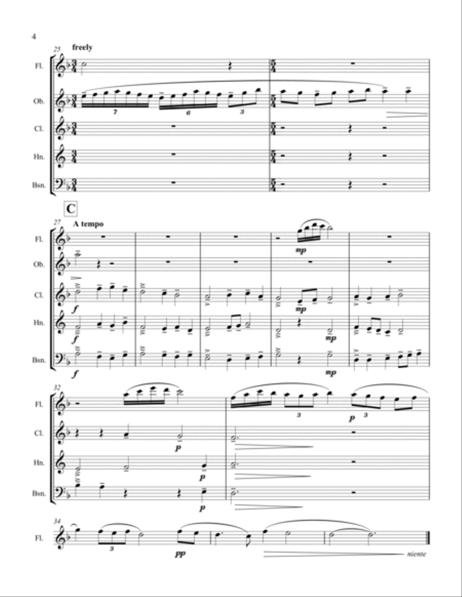 Road Not Taken Woodwind Quintet scores gallery preview page 5