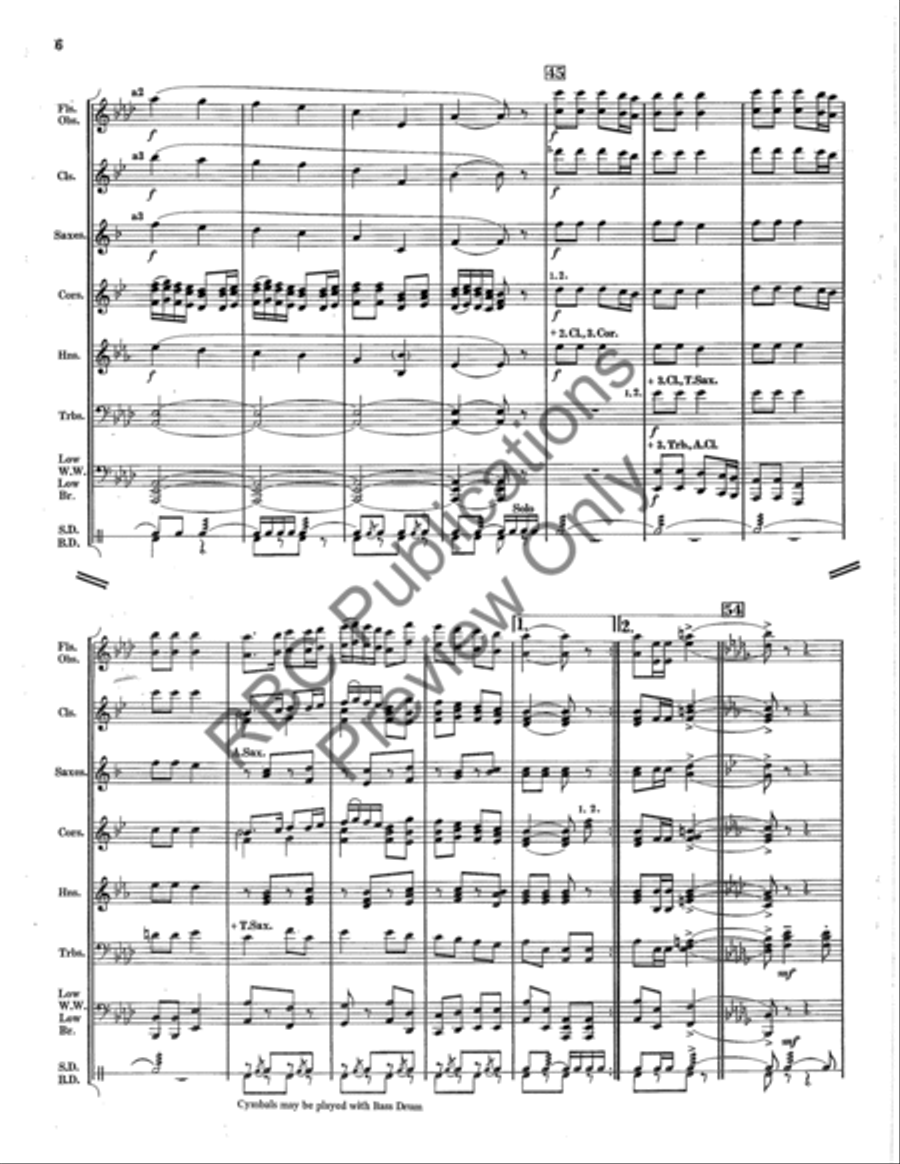 Swedish Folk Marsch (Score) Concert Band scores gallery preview page 7