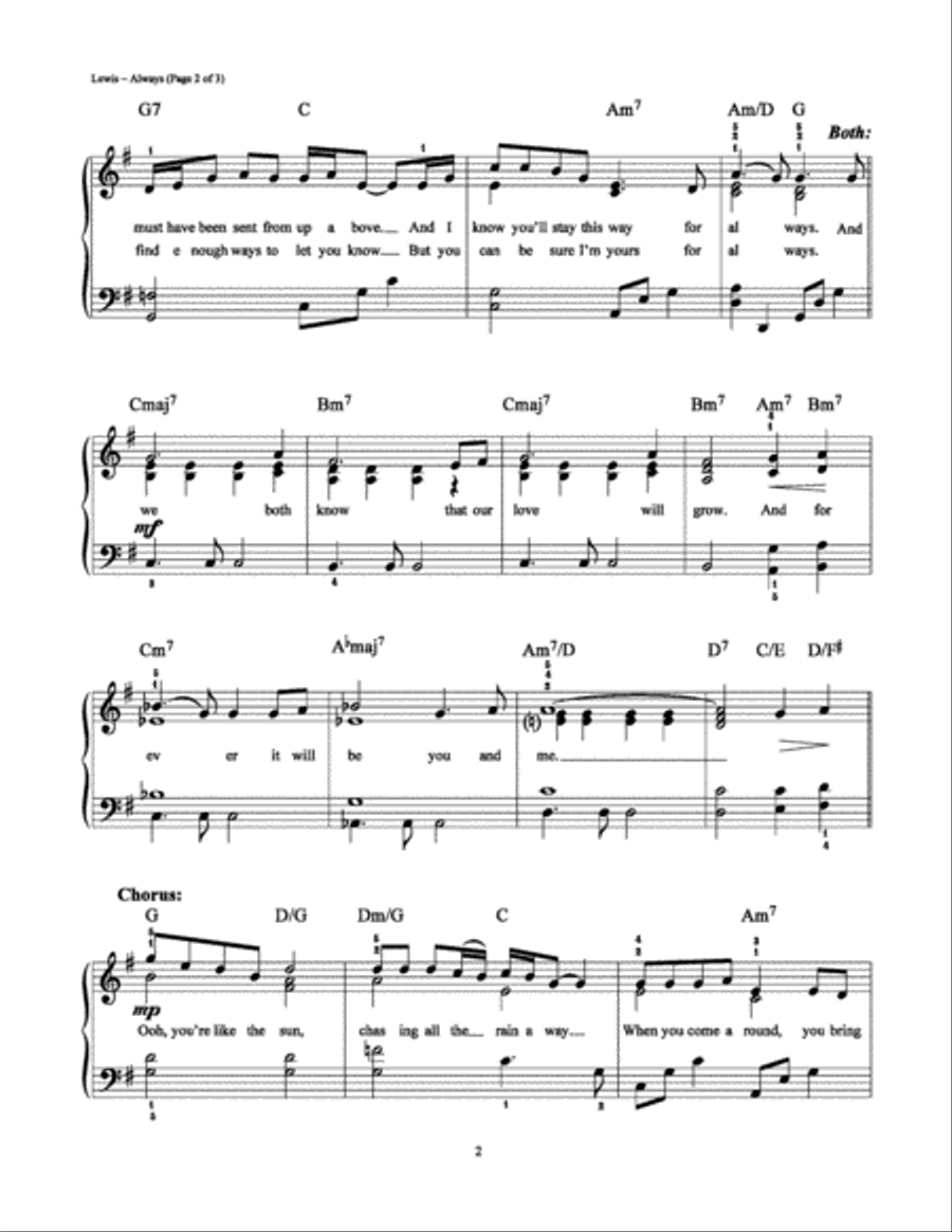 Always Always Easy Piano scores gallery preview page 2