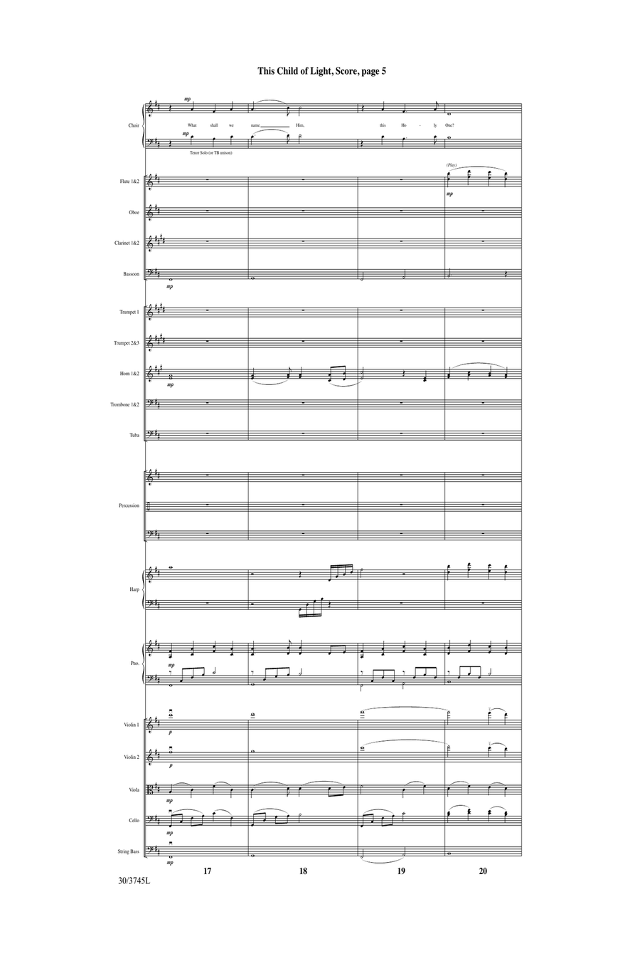 This Child of Light - Orchestral Score and Parts (Digital Download) Full Orchestra scores gallery preview page 6