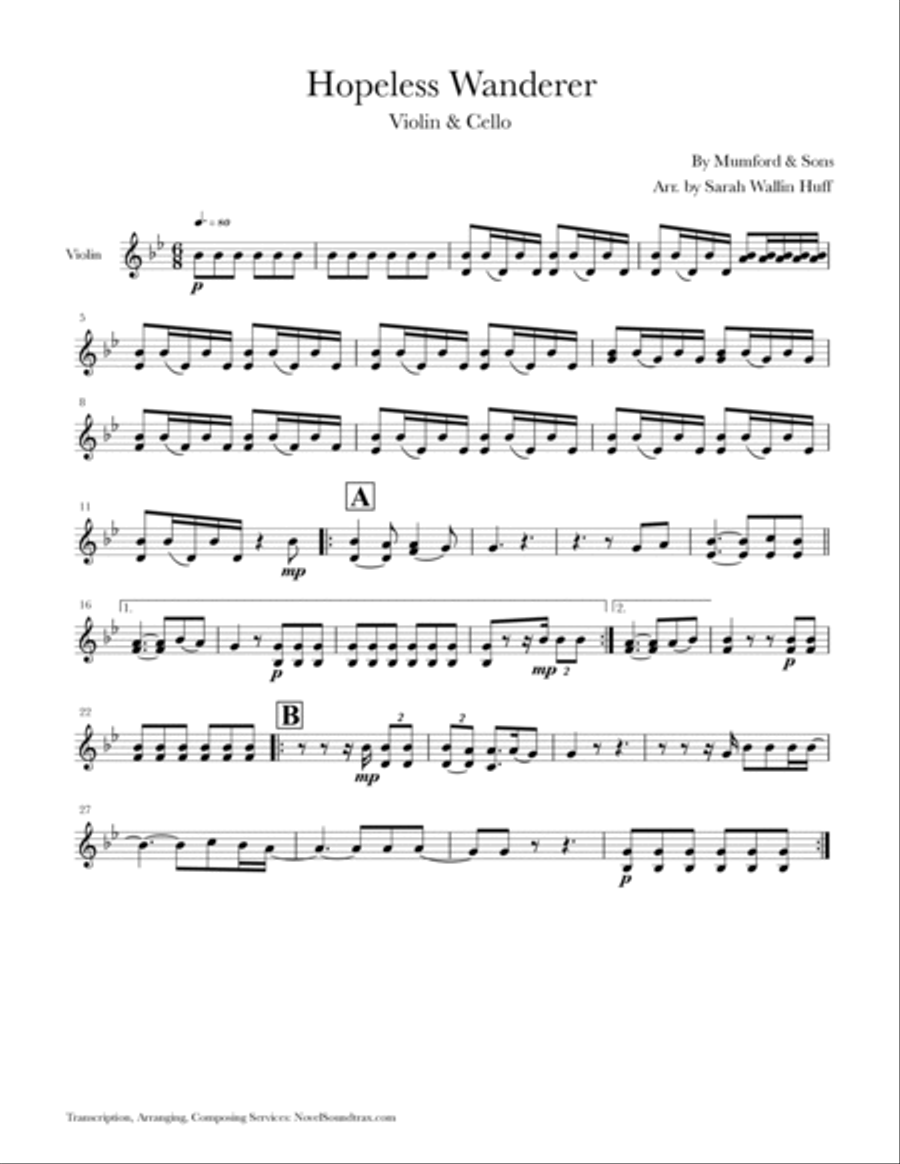 Hopeless Wanderer String Duet scores gallery preview page 6