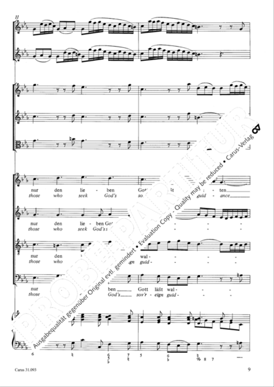 All those who seek God's sov'reign guidance (Wer nur den lieben Gott lasst walten) 4-Part scores gallery preview page 10