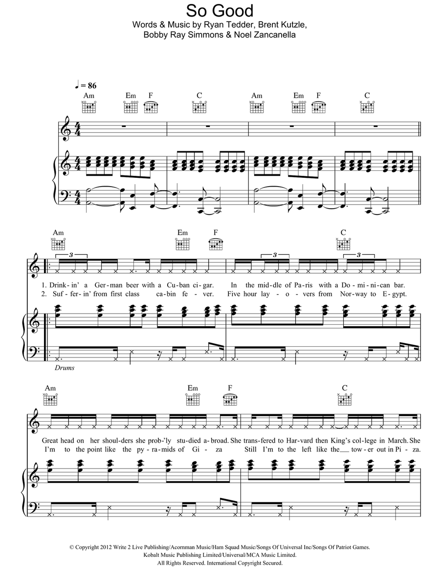 So Good Guitar scores gallery preview page 1