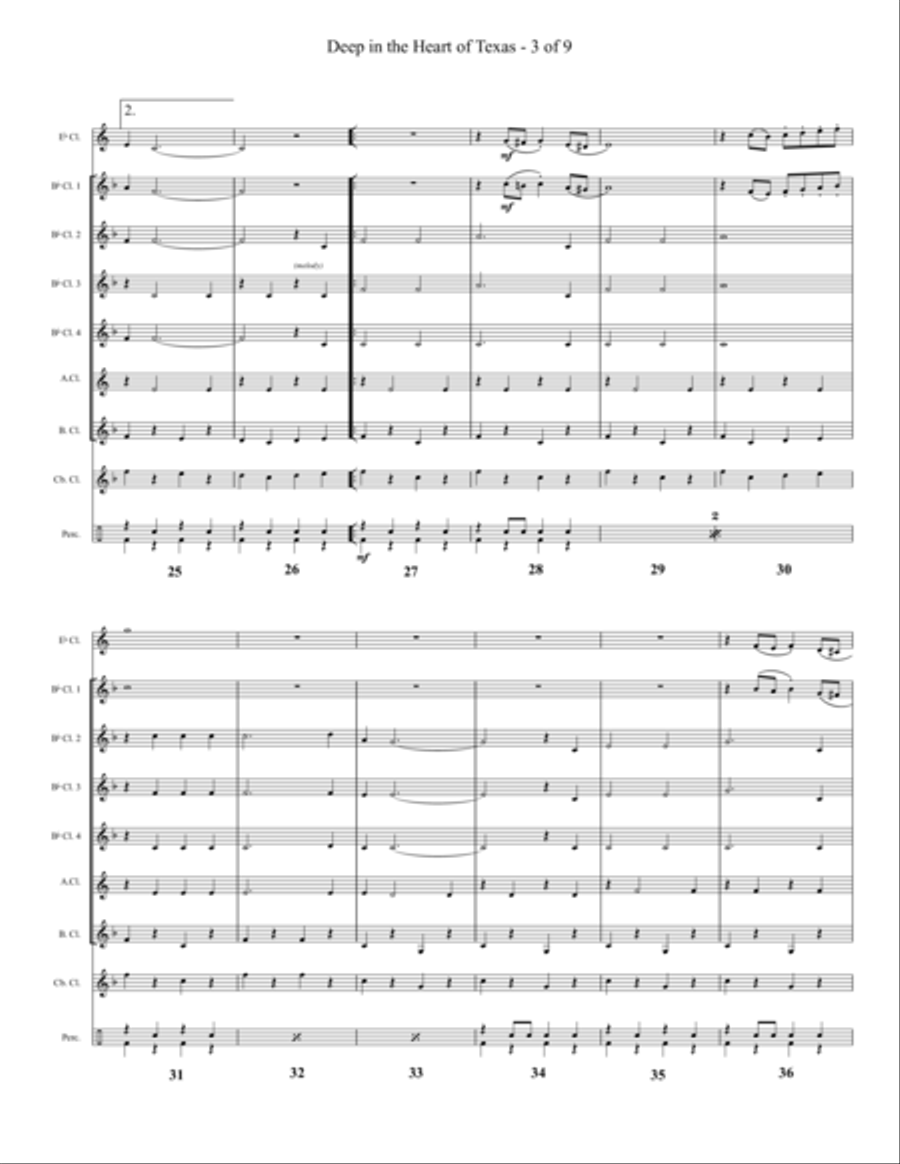Deep In The Heart Of Texas Woodwind Ensemble scores gallery preview page 5