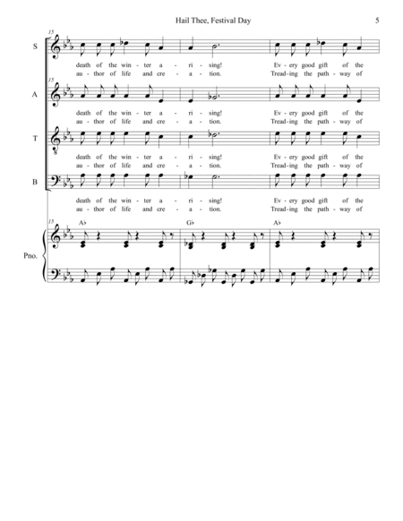 Hail Thee, Festival Day (SATB) image number null