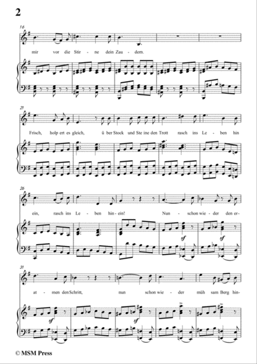 Schubert-An Schwager Kronos,Op.19 No.1,in e minor,for Voice&Piano Voice scores gallery preview page 4