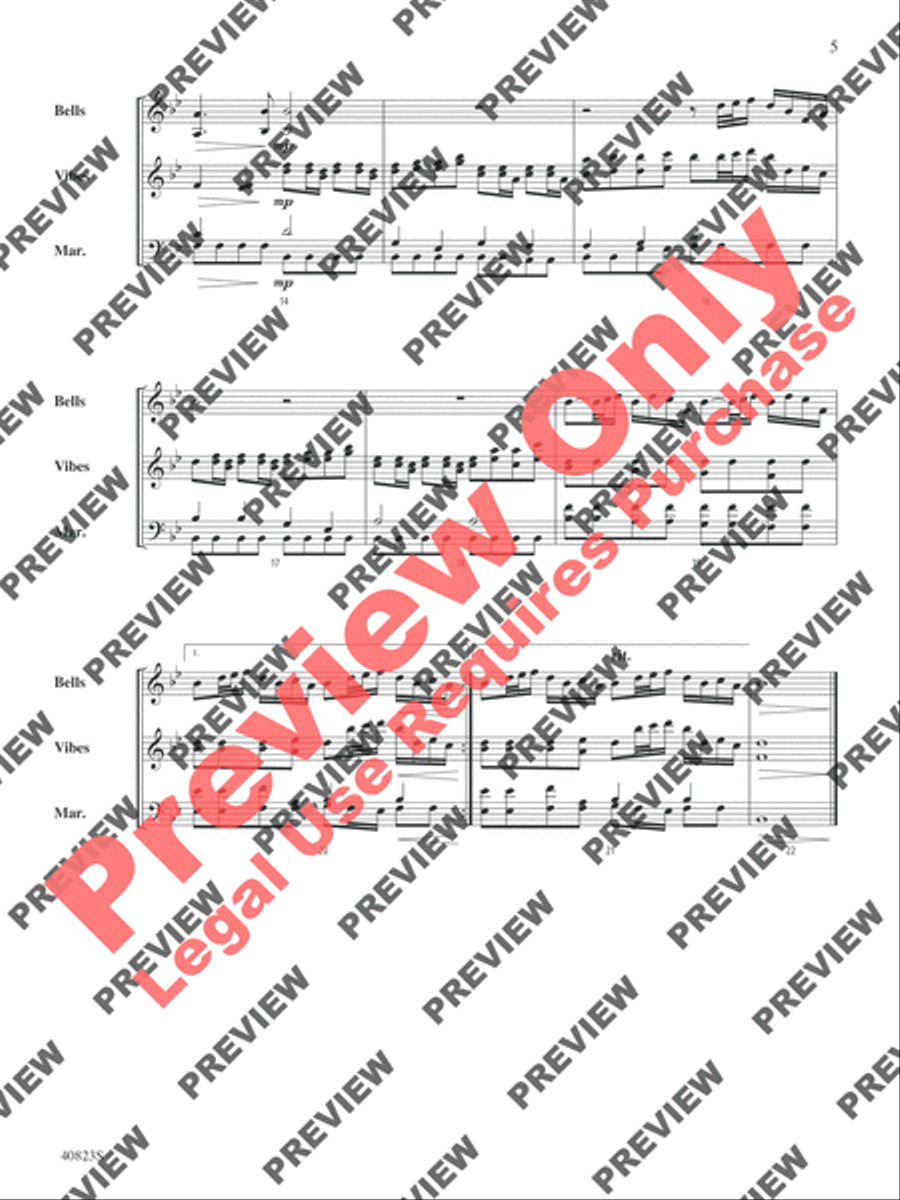 Classic Mallet Trios -- Bach Small Ensemble scores gallery preview page 18