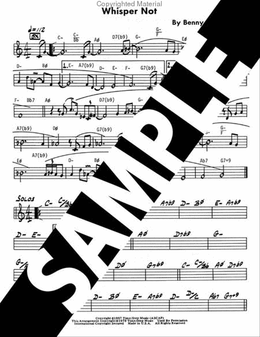 Volume 14 - Benny Golson Alto Saxophone scores gallery preview page 3