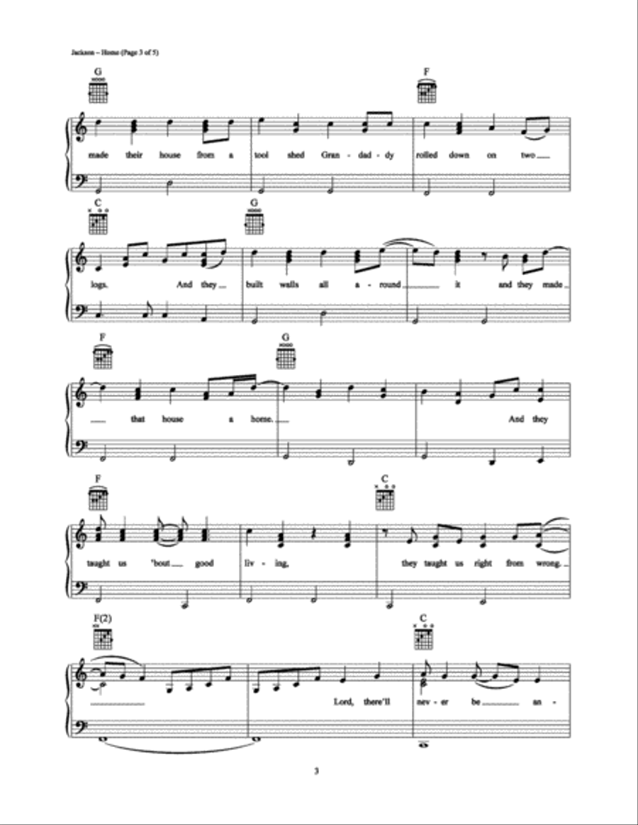 Home Piano, Vocal, Guitar scores gallery preview page 3