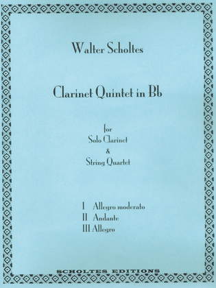 Clarinet Quintet: Solo Clarinet with String Quartet in three movements