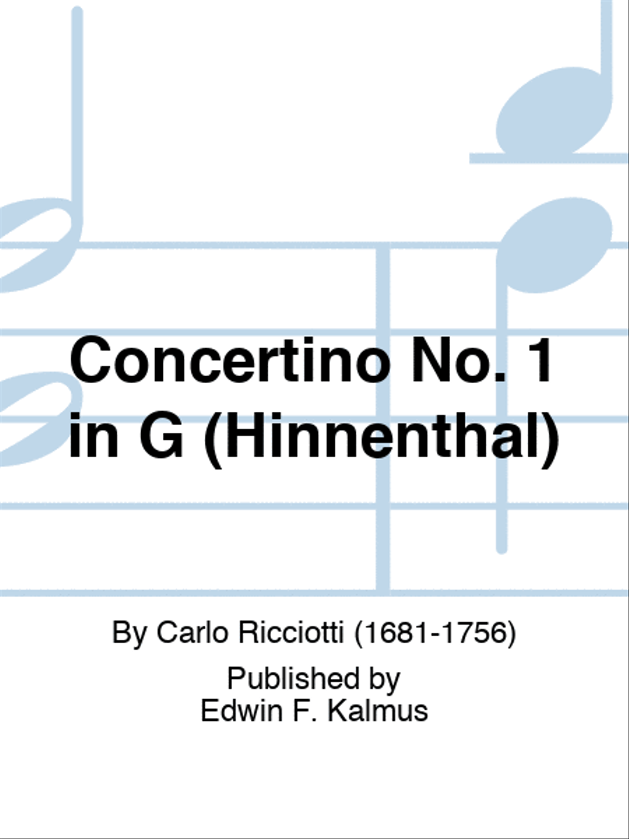 Concertino No. 1 in G (Hinnenthal) Set of Parts scores gallery preview page 1