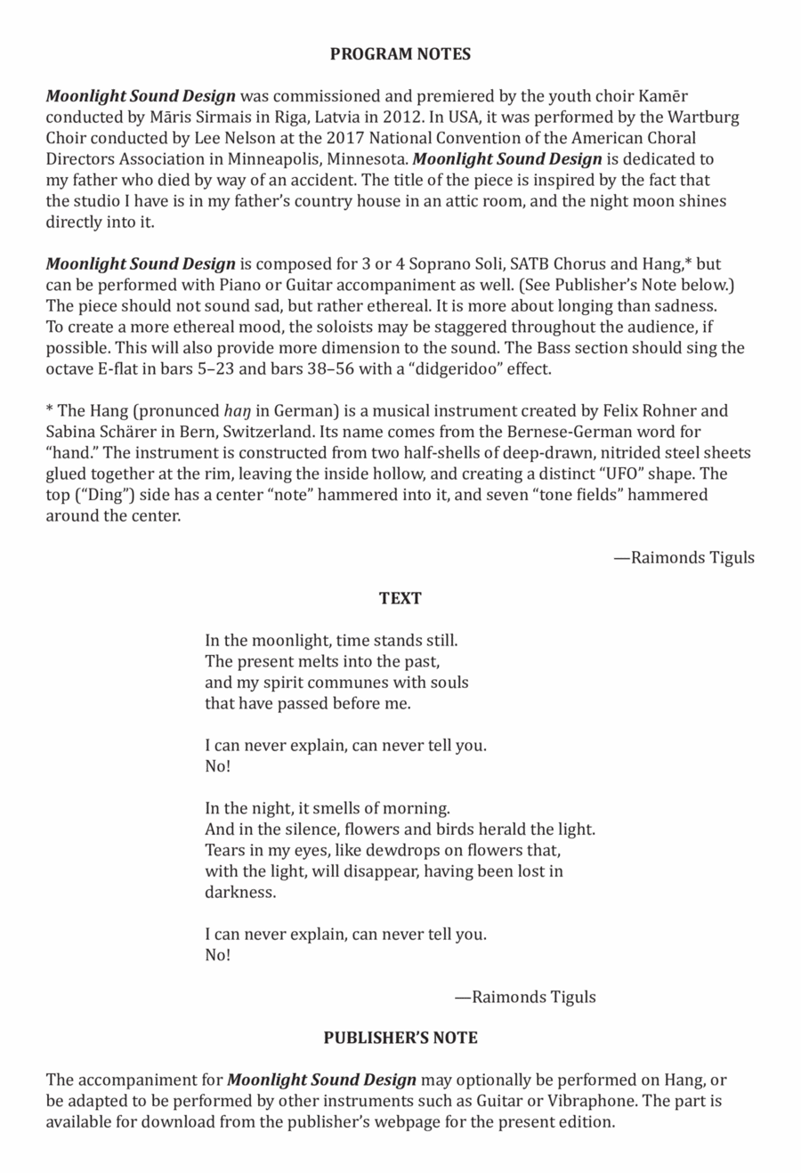 Moonlight Sound Design Divisi scores gallery preview page 1