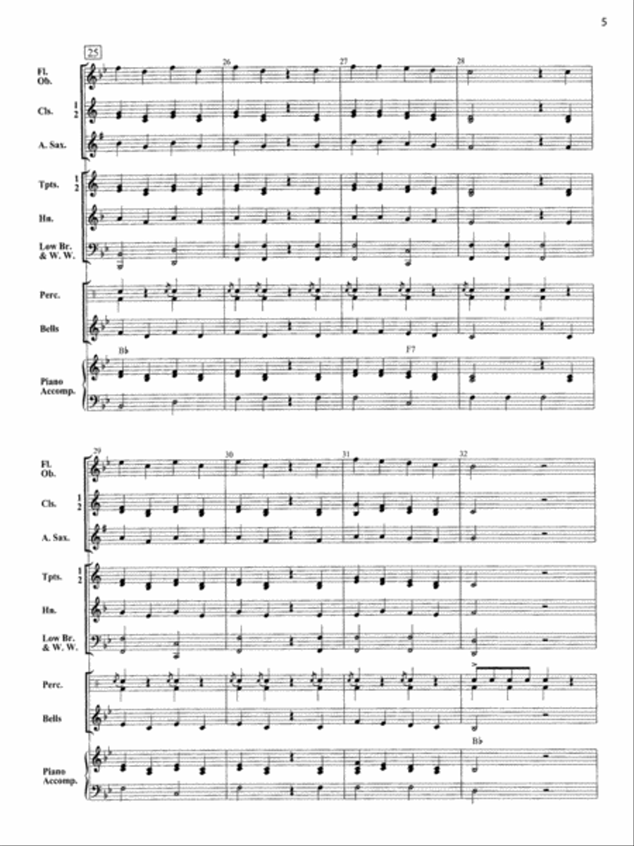 Accent on Performance Holiday Collection Concert Band scores gallery preview page 6