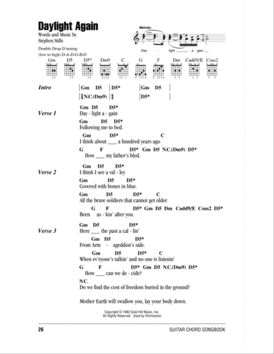 Daylight Again Acoustic Guitar scores gallery preview page 1