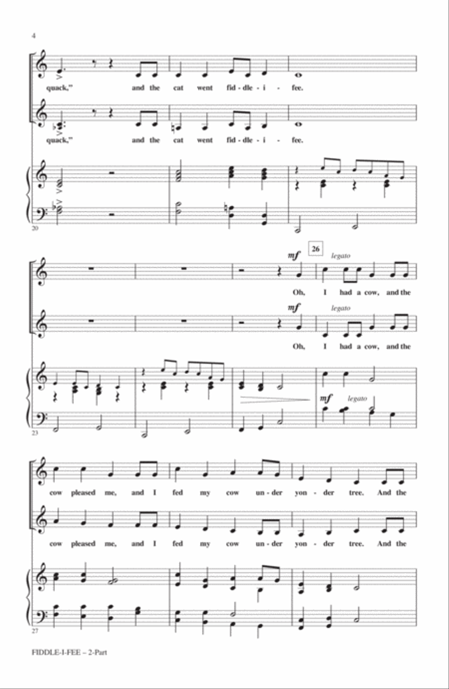 Fiddle-I-Fee 2-Part scores gallery preview page 3