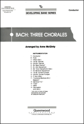 Book cover for Bach: Three Chorales - Score