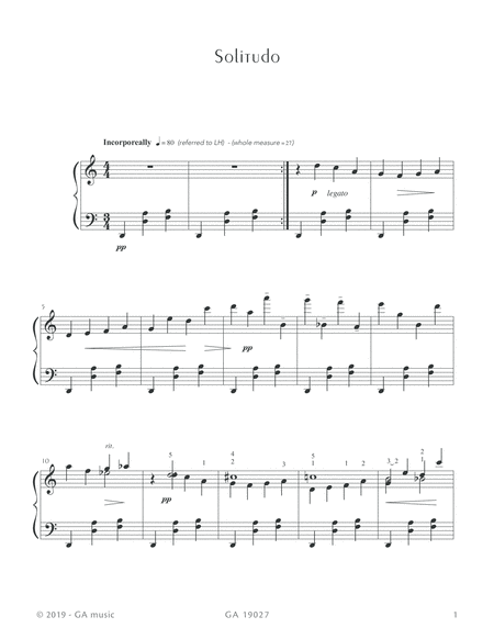 Solitudo Piano Solo - Digital Sheet Music